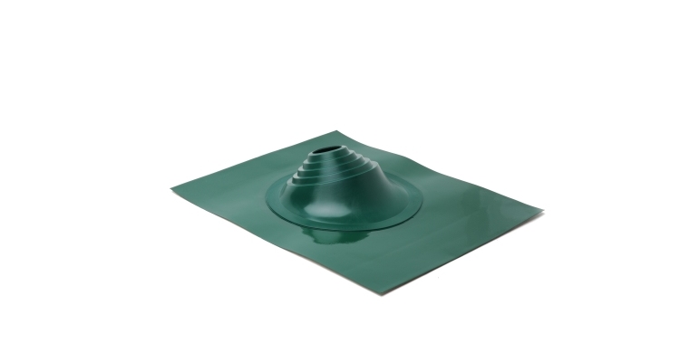 Проходной элемент MF угловой №1 (75-200мм) +240 силиконовый (металлический окрашенный фланец) зеленый