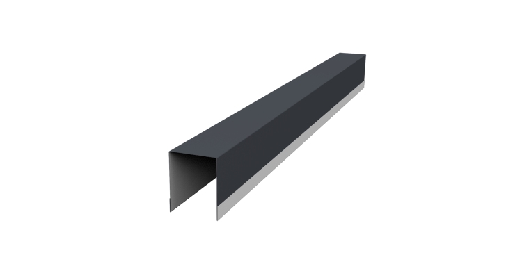 Планка опорная составная внутренняя для забора жалюзи Palermo 0,5 PurPro RAL 7024 мокрый асфальт (1,8м)