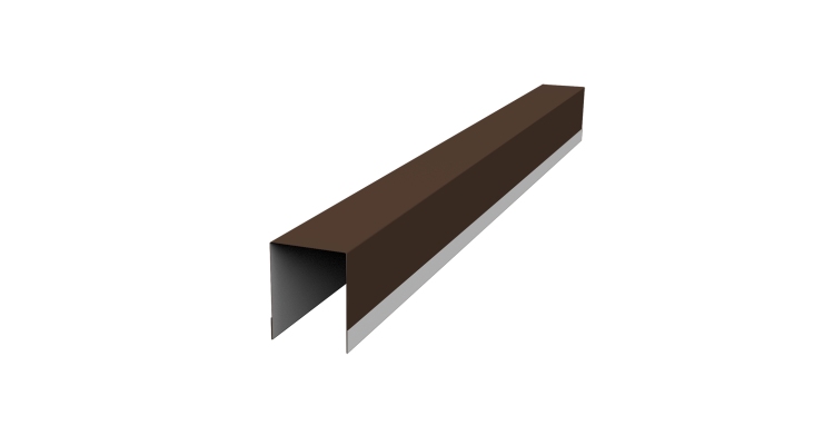 Планка опорная составная внутренняя для забора жалюзи Palermo 0,5 PurPro Matt 275 RAL 8017 шоколад (2м)