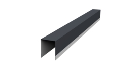 Планка опорная составная внутренняя для забора жалюзи Palermo 0,5 Satin Matt TX RAL 7024 мокрый асфальт (2м)