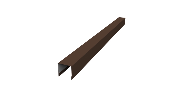 Планка вертикальная лицевая для забора жалюзи Palermo 0,5 Drap RAL 8017 шоколад (1,8м)