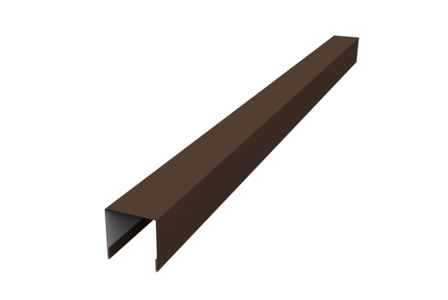 Планка вертикальная лицевая для забора жалюзи Palermo 0,5 PurPro Matt 275 RAL 8017 шоколад (2,5м)