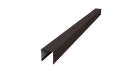 Планка вертикальная лицевая для забора жалюзи Palermo 0,5 Drap RR 32 темно-коричневый (3м)