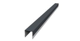 Планка вертикальная обратная для забора жалюзи Palermo 0,5 PurPro Matt 275 RAL 7024 мокрый асфальт (1,8м)