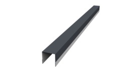 Планка вертикальная обратная для забора жалюзи Palermo 0,45 Drap RAL 7024 мокрый асфальт (1,8м)