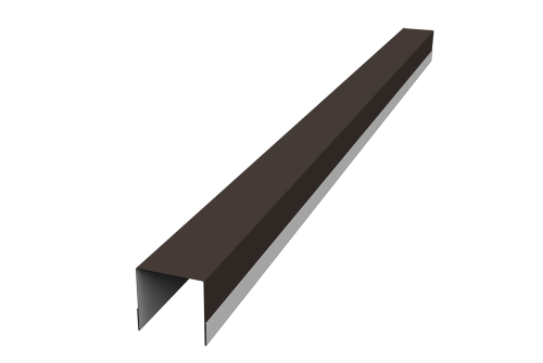 Планка вертикальная обратная для забора жалюзи Palermo 0,5 PurLite Matt RR 32 темно-коричневый (3м)