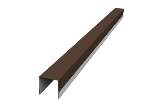 Планка вертикальная обратная для забора жалюзи Palermo 0,5 PurLite Matt RAL 8017 шоколад (3м)