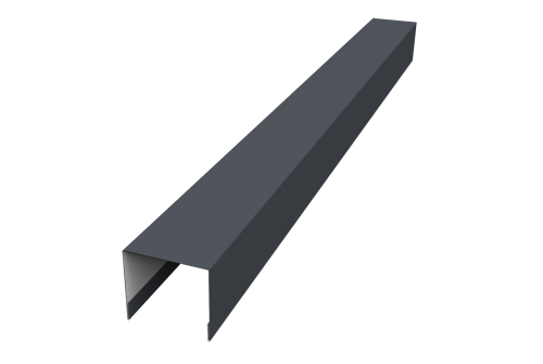 Стойка боковая крепежная для забора жалюзи Palermo 0,5 Velur X RAL 7024 мокрый асфальт (1,8м)