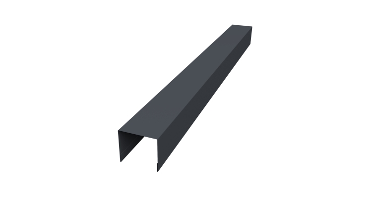 Стойка боковая крепежная для забора жалюзи Palermo 0,45 PE-Double RAL 7024 мокрый асфальт (1,8м)