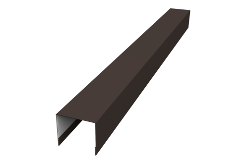 Стойка боковая крепежная для забора жалюзи Palermo 0,5 PurLite Matt RR 32 темно-коричневый (1,8м)