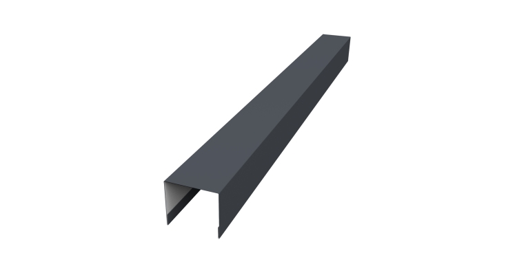 Стойка боковая крепежная для забора жалюзи Palermo 0,45 Drap TwinColor RAL 7024 мокрый асфальт (2м)