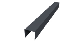 Стойка боковая крепежная для забора жалюзи Palermo 0,45 PE-Double RAL 7024 мокрый асфальт (2м)