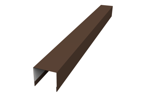 Стойка боковая крепежная для забора жалюзи Palermo 0,5 Rooftop Бархат RAL 8017 шоколад (2м)
