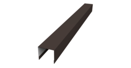 Стойка боковая крепежная для забора жалюзи Palermo 0,5 Satin Matt RR 32 темно-коричневый (2,5м)