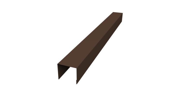 Стойка боковая крепежная для забора жалюзи Palermo 0,45 PE-Double RAL 8017 шоколад (3м)