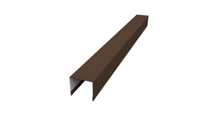 Стойка боковая крепежная для забора жалюзи Palermo 0,5 Satin Matt RAL 8017 шоколад (3м)