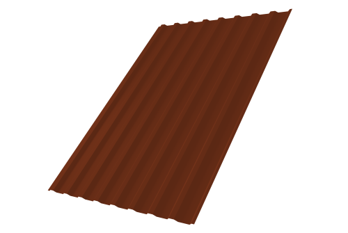 Профнастил С20В 0,5 Satin RAL 3009 оксидно-красный